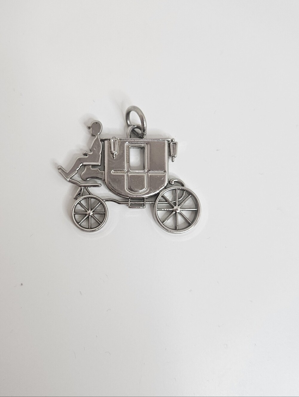 Coach Carriage Hangtag Silver Bag charm RARE